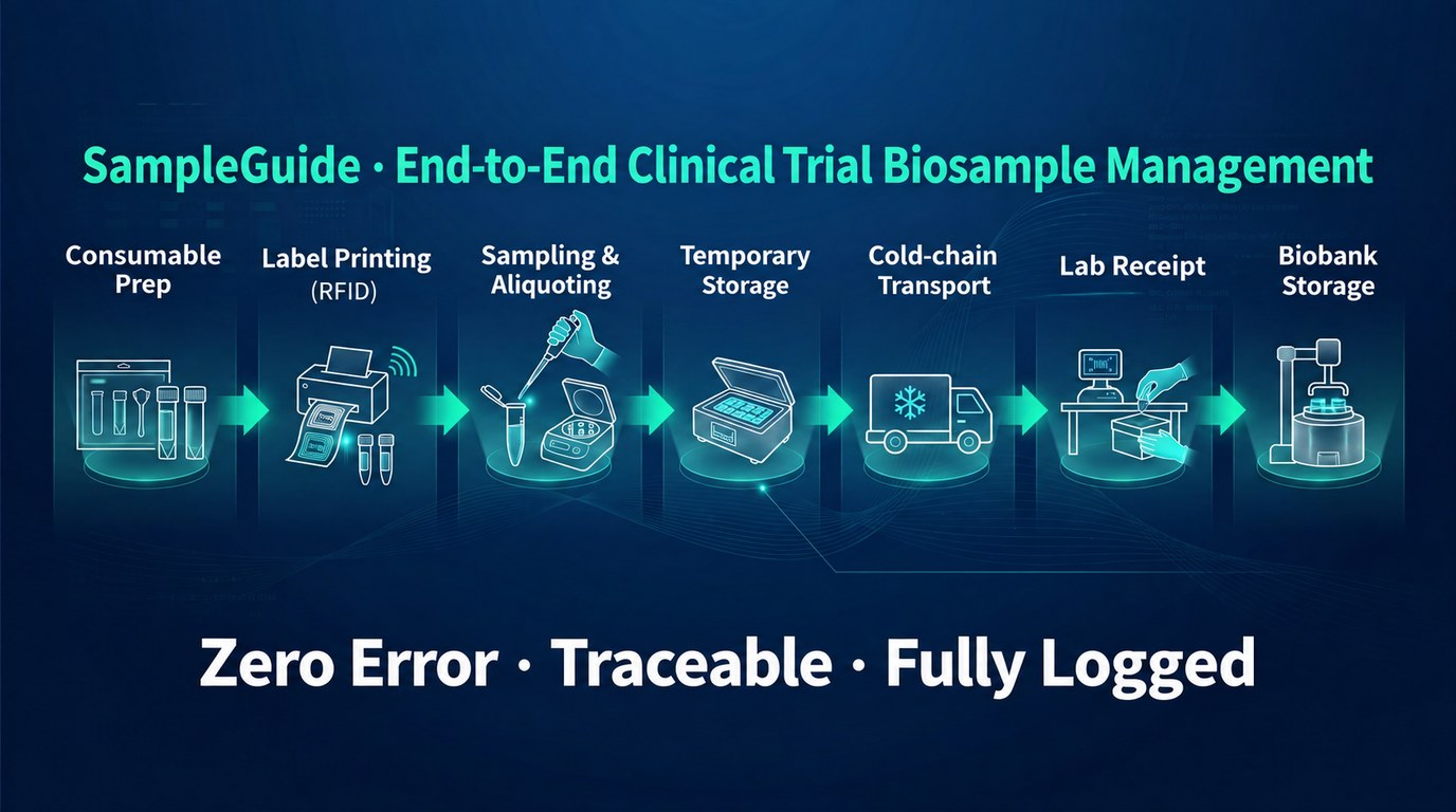 SampleGuide: the end-to-end clinical trial biosample workflow